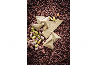 Ekologiškas Bean-To-Bar Baltasis Šokoladas Su Pistacijomis Ir Kakavos Nibsais 40% 2