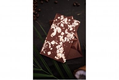 Ekologiškas Bean-To-Bar Pieninis Šokoladas Su Kava Ir Skrudintais Kokoso Dribsniais 48% 2