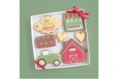 Set "For Father Farmer", 7 gingerbreads in a box