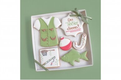 Set "For Fisherman Dad", 6 gingerbreads in a box